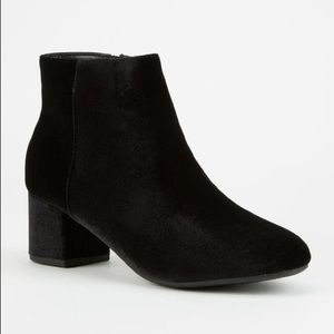 Black Booties CITY CLASSIFIED Velvet